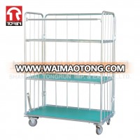 TORIN SWK1039 Foldable metal roll container transport roll cage folding rolling wheel trolley